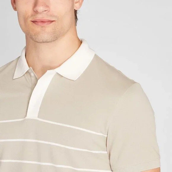 Colorblock Polo - New With Tags - NEVER WORN - Tan Multi